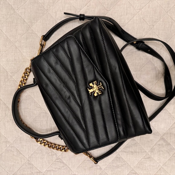Tory Burch Black Quilted Leather Handbag - Picture 11 of 16
